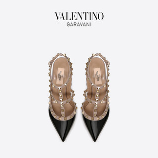 VALENTINO GARAVANI/华伦天奴 ROCKSTUD 漆皮系带铆钉高跟鞋