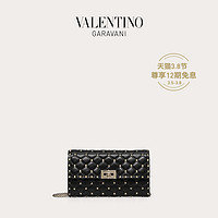 VALENTINO GARAVANI/华伦天奴 ROCKSTUD SPIKE 迷你款羊皮链条包（黑色）