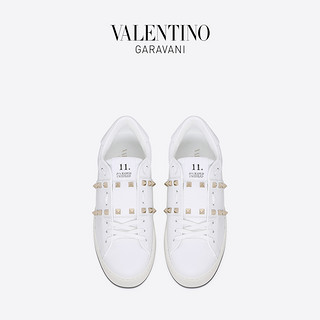 VALENTINO GARAVANI/华伦天奴ROCKSTUD UNTITLED牛皮运动鞋小白鞋（38、白色）