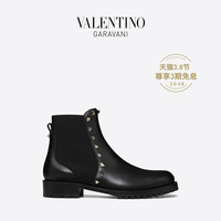 VALENTINO GARAVANI/华伦天奴 女士ROCKSTUD 切尔西铆钉短靴(35.5、黑色)