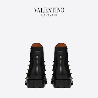VALENTINO GARAVANI/华伦天奴 女士ROCKSTUD 切尔西铆钉短靴（38.5、黑色）
