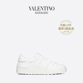 VALENTINO GARAVANI/华伦天奴ROCKSTUD UNTITLED牛皮运动鞋小白鞋