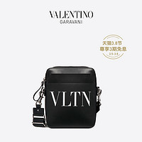 VALENTINO GARAVANI/华伦天奴 男士 黑色 VLTN 牛皮斜挎包