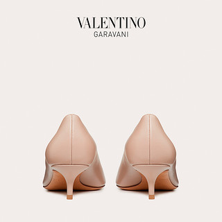 VALENTINO GARAVANI/华伦天奴 VLogo Signature 小牛皮高跟鞋（37、裸粉色）