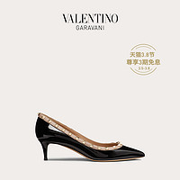 VALENTINO GARAVANI/华伦天奴 女士 ROCKSTUD 漆皮铆钉高跟鞋（39、黑色）