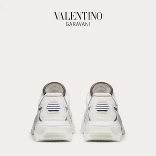 VALENTINO GARAVANI/华伦天奴女士Climbers 白色织物小牛皮运动鞋（39.5、白色）