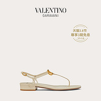 VALENTINO GARAVANI/华伦天奴女士白色VLogo Signature小羊皮凉鞋（35.5、白色）