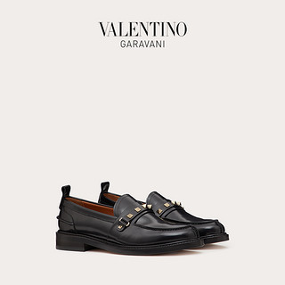 VALENTINO GARAVANI/华伦天奴女士新品ROCKSTUD 牛皮铆钉莫卡辛鞋