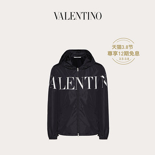Valentino/华伦天奴 男士 印纹尼龙防风夹克（46、蓝色）