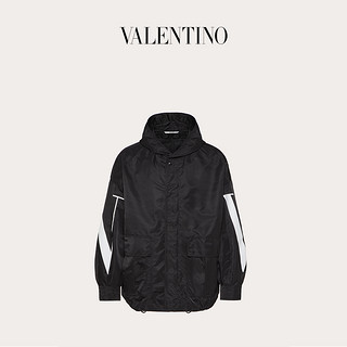 Valentino/华伦天奴男士 黑色 VLTN 廓形印纹防风夹克（44、黑色）