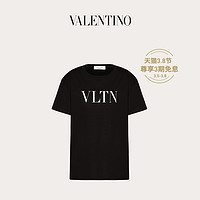 Valentino/华伦天奴女士 黑色 VLTN 印纹 T 恤