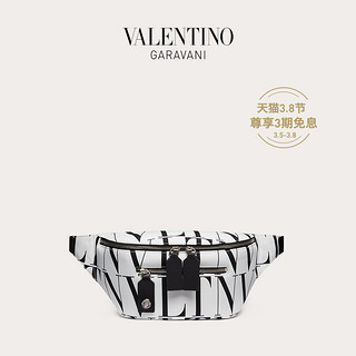 VALENTINO GARAVANI/华伦天奴 男士 白色VLTN TIMES 尼龙腰包（白色）