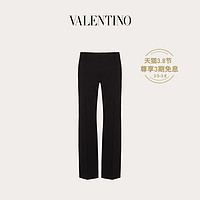 Valentino/华伦天奴女士新品 黑色弹性羊毛长裤（40、黑色）