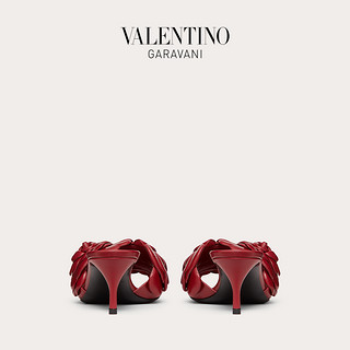 VALENTINO GARAVANI/华伦天奴 女士 Atelier 小羊皮花瓣凉鞋（37.5、ROSSO V.）