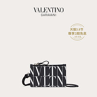 VALENTINO GARAVANI/华伦天奴 男士新品 VLTN TIMES 挂颈式卡夹（黑色）