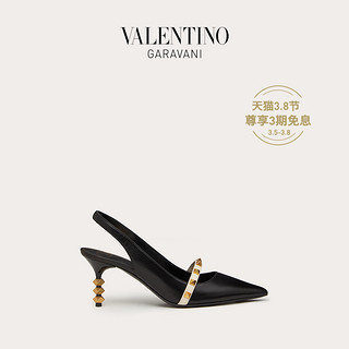 VALENTINO GARAVANI/华伦天奴 Rockstud 小羊皮铆钉后系带高跟鞋