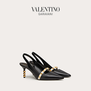 VALENTINO GARAVANI/华伦天奴 Rockstud 小羊皮铆钉后系带高跟鞋