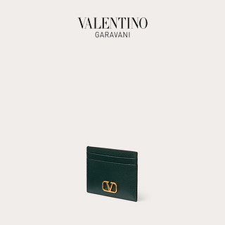 VALENTINO GARAVANI/华伦天奴 VLogo Signature 粒面小牛皮卡夹（绿色）
