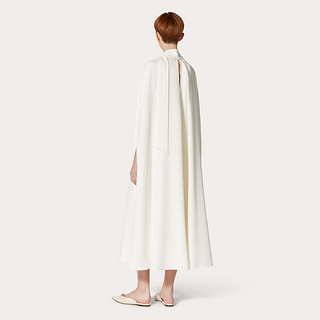 Valentino/华伦天奴女士新品 白色 Cady Couture 披肩式连衣裙（40S、白色）