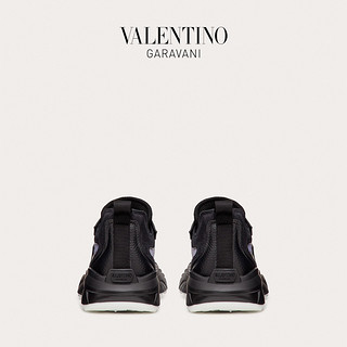 VALENTINO GARAVANI/华伦天奴 SHEGOES 皮革和网眼科技织物运动鞋（36、黑色）