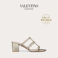 VALENTINO GARAVANI/华伦天奴 Rockstud 小牛皮铆钉拖鞋式凉鞋