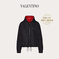 Valentino/华伦天奴男士新品黑色VLTN TAG 双面尼龙夹克（44、黑色）