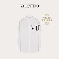 Valentino/华伦天奴男士新品 白色 VLTN 印花衬衫（47、白色）