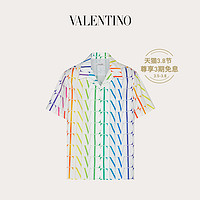 Valentino/华伦天奴男士新品 白色 VLTN TIMES 彩色印花衬衫（44、白色）