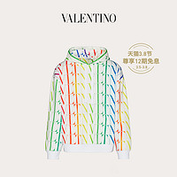 Valentino/华伦天奴男士新品 白色 VLTN TIMES 彩色印花兜帽卫衣（M、白色）