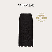 Valentino/华伦天奴女士 黑色 蕾丝半裙（42、黑色）