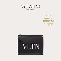 VALENTINO GARAVANI/华伦天奴 男士 黑色 VLTN 皮革手拿包