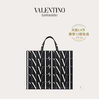 VALENTINO GARAVANI/华伦天奴 男士 黑色 VLTN TIMES 皮革托特包（黑色）