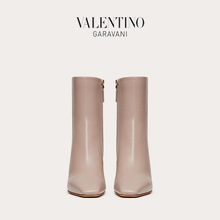 VALENTINO GARAVANI/华伦天奴 女士 Rockstud 羊皮革铆钉短靴（36、裸粉色）