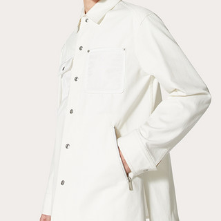Valentino/华伦天奴男士白色 混合织物短大衣（44、白色）