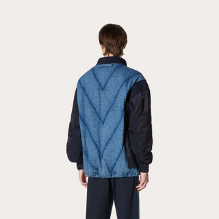 Valentino/华伦天奴男士蓝色 混合织物填料飞行夹克（48、蓝色）