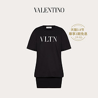 Valentino/华伦天奴女士黑色 VLTN 平纹针织T恤（S、黑色）