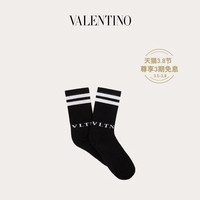 Valentino/华伦天奴男士黑色 VLTN 袜子(黑色S/M)