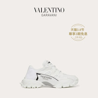 VALENTINO GARAVANI/华伦天奴男士白色Climbers 织物和皮革运动鞋VY2S0E04VXN0BO