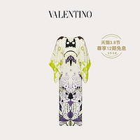 Valentino/华伦天奴女士  印花卡迪连衣裙（40S、白色）