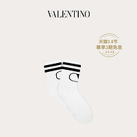 Valentino/华伦天奴男士白色 VLOGO 袜子（白色L/X）