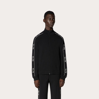 Valentino/华伦天奴男士黑色 VLTN 粘胶纤维卫衣（M、黑色）