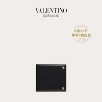 VALENTINO GARAVANI/华伦天奴 男士黑色 Rockstud 铆钉钱包(黑色)