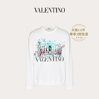 Valentino/华伦天奴男士白色 Roman Sketches 印花圆领卫衣（M、白色）