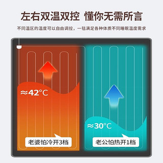 AIRMATE 艾美特 电热毯双人双控电褥子地暖垫加热垫电热垫地热垫床上床垫毯子 长毛绒轻奢款180*150