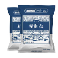 HAIWAN 海湾 家用400g*6袋未加碘精制细海盐