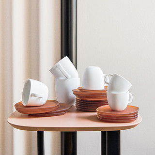 NESPRESSO LUME系列浓缩咖啡杯和装饰碟套装 陶瓷咖啡杯80ml*2只