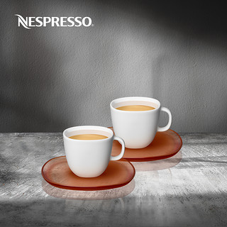 NESPRESSO LUME系列浓缩咖啡杯和装饰碟套装 陶瓷咖啡杯80ml*2只