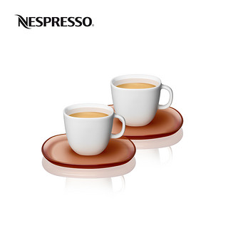 NESPRESSO LUME系列浓缩咖啡杯和装饰碟套装 陶瓷咖啡杯80ml*2只