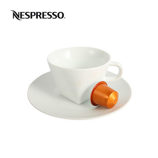 NESPRESSO Pure卡布奇诺咖啡杯套装陶瓷白色咖啡杯180ml*2只