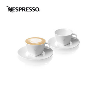 NESPRESSO Pure卡布奇诺咖啡杯套装陶瓷白色咖啡杯180ml*2只